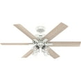 thumbnail image 3 of Hunter - Fonthill Indoor Ceiling Fan With Light, Remote, 52-inch, Fresh White, Casual-style, 6-speed DC Motor, Quick Installation, Energy Star, 52904, 3 of 19