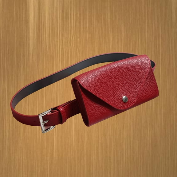 Supvox 1Pcs Running Phone Holder Bag PU Red for Women High Capacity Events