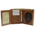 thumbnail image 2 of Police Badge Wallet Bifold RFID Full Grain Genuine Leather, Fits Any Shape Badge with a Pin Back, 2 of 49