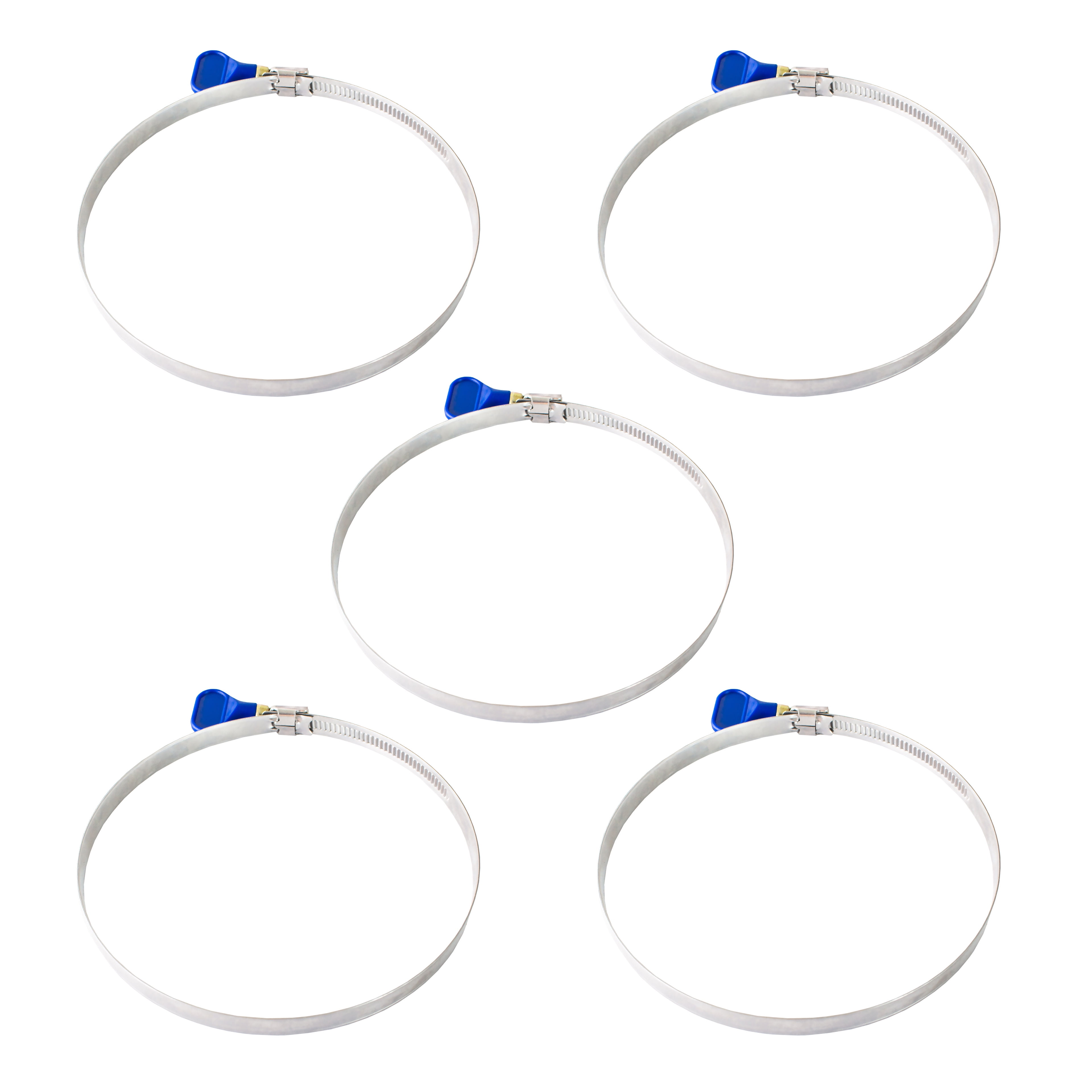 POWERTEC 70249 5 Inch Key Hose Clamp Stainless Steel 5" Thumb Screw