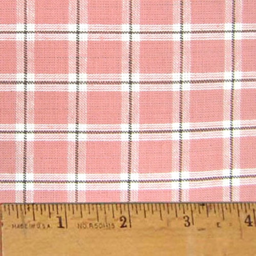 Petal Pink 6 Plaid Homespun Cotton Fabric - Sold by the Yard - JCS Fabric