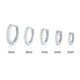 thumbnail image 5 of Pendientes de perforación redondos con hebilla de oreja de circonita de una sola fila de estilo europeo y americano, joyería de moda minimalista para mujer, 5 of 6