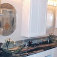 thumbnail image 2 of Novatto Chiaro NSFC-324C001BNC Clear Oval Glass Vessel Sink Combo Set, Brushed Nickel 4-Piece, 2 of 11