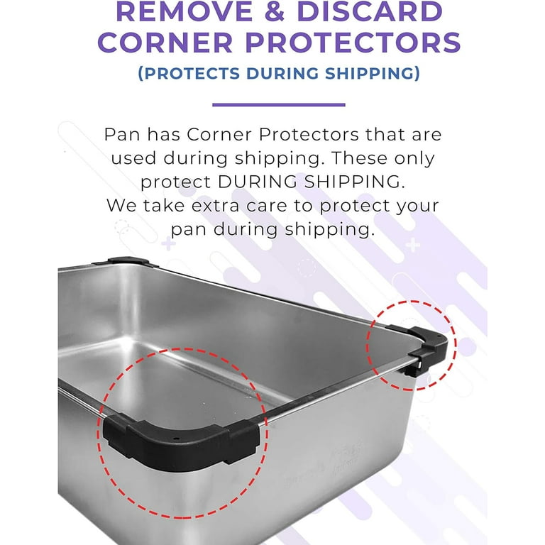 iPrimio Enclosed Sides Stainless Steel Litter Box Medium Litter Box for Cats Stainless Litter Box Easy Cleaning High Sided Litter Box 1 Pan w Enclosure Walmart