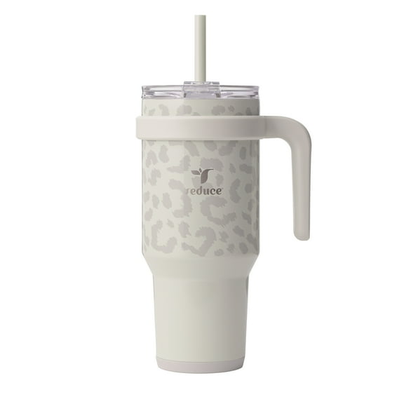 Reduce Cold1 40oz Tumbler with Handle, Stainless Steel, Snow Leopard