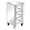 Silver, variant on Ktaxon Solid Wood 3 Drawer Nightstand Fluted Bedside Table End Table, Oak