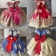 thumbnail image 2 of Vestido distintivo Vestido sin espalda Lazo Falda infantil Vestido de malla Vestido de niña, 2 of 6