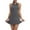 Dark Gray, variant on Kaemgyyd Womens Zip Front Tennis Dress Collared Bodycon Racer Back Sleeveless Workout Golf Dresses Build in Shorts