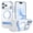 Blue, variant on VENINGO Magnetic for iPhone 18 Pro Max Case / iPhone 17 Pro Max Case with Invisible Stand, Shockproof Slim Case for iPhone 18 Pro Max / iPhone 17 Pro Max 6.9 inch,Clear Silvery