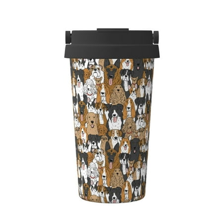 

Junzan Cute Puppy for Stainless Steel Vacuum Insulated Tumbler - Reusable Insulated Cold Brew Iced Coffee Cup Thermos -Gifts for Women Men Him Her
