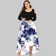 thumbnail image 2 of Vestido de fiesta de talla grande con cuello redondo y hombros descubiertos para mujer Fridja  NMB2183, 2 of 4