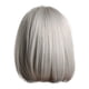 thumbnail image 2 of Pelucas con flequillo para mujer, peluca ondulada suelta. Una peluca de cabello sintético se puede enrollar y soplar en una peluca bob gris plateada. the hairshot, 2 of 5