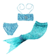 thumbnail image 2 of Disfraz de cola de sirena para niños, traje de baño de fantasía, sin aleta Monofin, ideal para fiestas infantiles, 2 of 4