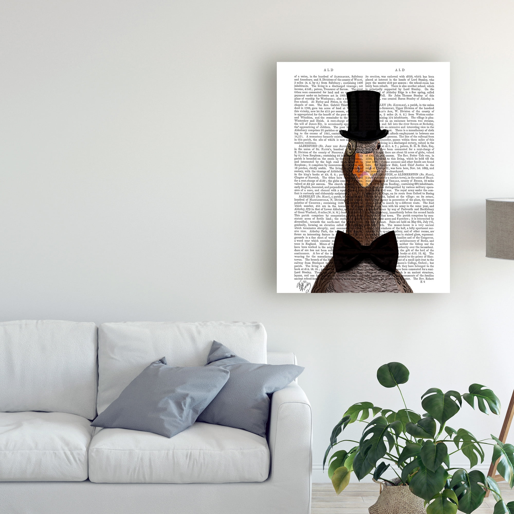 Trademark Fine Art 'Distinguished Goose' Canvas Art by Fab Funky