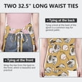 thumbnail image 6 of Yellow Baseball Items Pattern Apron-Garden Aprons for Women with Pockets-Cotton Linen Waterproof Kitchen Cooking Gardening Aprons Adjustable for Kitchen,Cooking,BBQ and Salon 33x27 Inch, 6 of 7