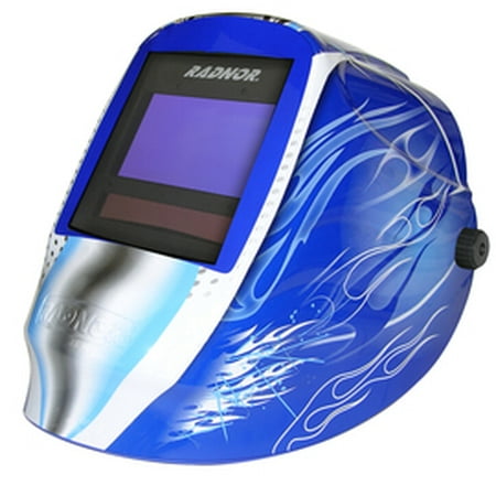 

Radnor LITE 60 Blue Welding Helmet With 5 X 4 Variable Shades 4 7-13 Auto Darkening Lens Blue Fusion Graphics
