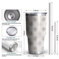 thumbnail image 6 of 30oz Lightpink Daisy Flower Linear Pattern Tumblers Stainless Steel Tumbler with Lid and Straw,Vacuum Insulated Double Wall Travel Tumbler Cups Mug with Cleaning Brush for Coffee,Tea, 6 of 7