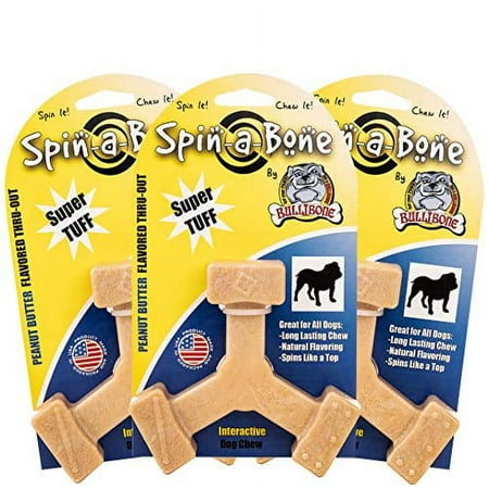 UPC: 0860001066319 | Bullibone Spinning Peanut Butter Dog Chew Durable Interactive Dog Toys For Aggressive Chewers Spinning Dog Toys For Boredom And Fun A Long Lasting Dog Chew