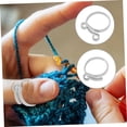 thumbnail image 2 of 2pcs Knitting Adjustable Open Crafting Crocheting Accessories Ring Silver Crochet Sewing for Yarn, 2 of 5