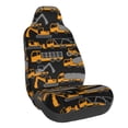 thumbnail image 1 of Wukai Yellow Excavator Full Set Car Seat Covers with Soft Padding Universal Auto Front Seats Protector and Cushion Mat, 1 of 5