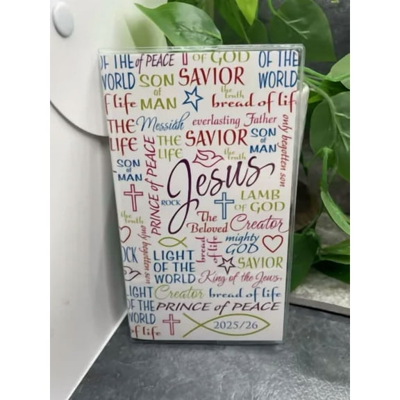 2 Yr Pocket Planner 2025-2026 Calendar Scripture Bible Verse Christian Jesus