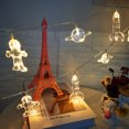 thumbnail image 2 of 20LED 9.8 FT Rocket Spaceship Astronaut String Lights Children's Room LED String Lights Battery Operated for Kids Room Tent Birthday Decor(Warm White), 2 of 4