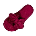 thumbnail image 2 of qILAKOG Womens Fuzzy Slippers Memory Foam Slippers Cozy Plush Home Slippers Open Toe House Shoes Indoor Outdoor Slide Slipper Home Shoes Indoor Slippers Red 6.5-7, 2 of 5
