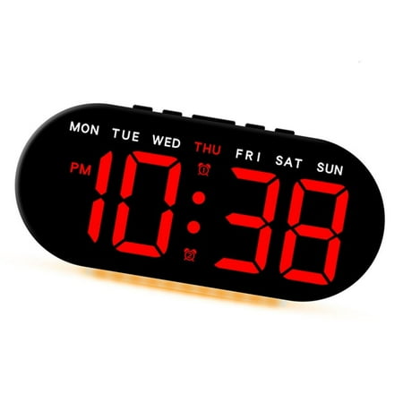 YIEMEEN Led Alarm Clock Bedside Clocks With Large Led Display Adjustable Brightness