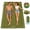 Green, variant on Rican Double Camping Sleeping Pad, Inflatable Double Sleeping Pad, Self Inflating 4" Sleeping Mat with Pillow Built-in Foot Pump, Portable Camping Mat for Backpacking, Hiking, Traveling, Tent