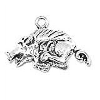 Sterling Silver Large 3D Razorback Hog