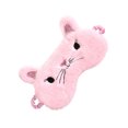 Axio Pink Eye Masks Fluffy Cat Design Sleep Eyeshade Lightweight