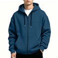 thumbnail image 5 of Jackets for Men Classic Hooded Zip Up Long Sleeve Solid Color Everyday Jacket, 5 of 9