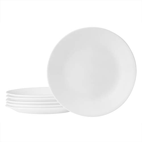 5 Corelle WINTER FROST WHITE Dinner Plates 10-1/4" 