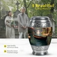 thumbnail image 3 of MUKTIVE Boat Urns for Human Ashes Adult for Burial & Memorial 10 Inch, Parents Cremation Urns for Remains, Brown Burial Urn for Ashes Adult Male, Large Funeral Urn, Remembrance for Mom, 3 of 7
