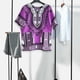 thumbnail image 2 of Camiseta Dashiki africana para hombres y mujeres, manga corta, ropa tribal cómoda de verano, cuello en V, ropa clásica con estampado Floral Tal única Sunnimix Camisa Africana Dashiki, 2 of 7
