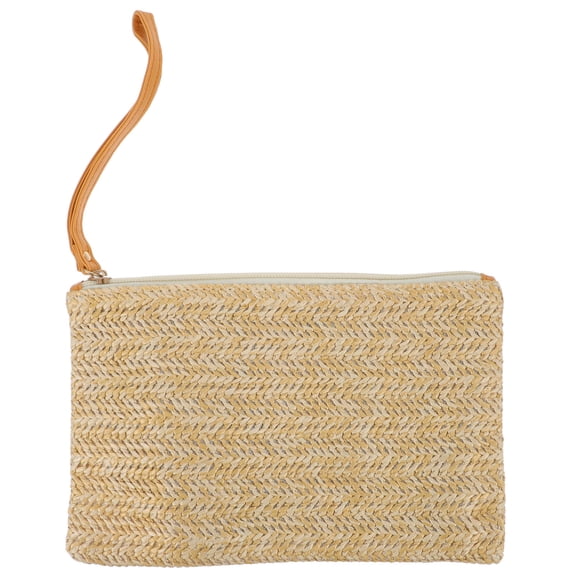 UPKOCH 5Pcs Khaki Straw Clutch Wallet for Women's Shopping