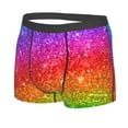 thumbnail image 2 of Fotbe Colorful Glitter Men’s Total Support Pouch Boxer Briefs, X-Temp Cooling, Moisture-Wicking Underwear, Regular, Long-leg and Trunk-Large, 2 of 9