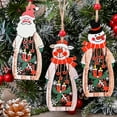 thumbnail image 2 of Wooden Santa Claus Hollow Pendant – Christmas Hanging Ornament for Tree, Table, Home Décor, Festive Wooden Decoration Gift for Holiday Season, 2 of 5