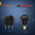 thumbnail image 2 of 8PCS 12V 20A Round Blue Toggle LED Rocker Switch with 24PCS Wires, 2 of 5
