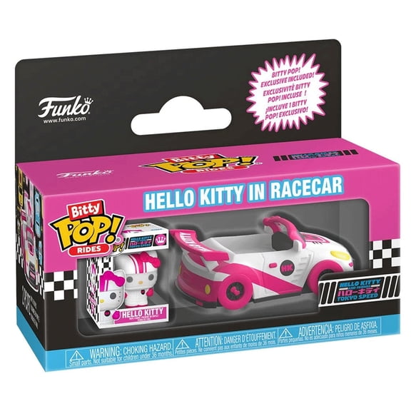 Figura Coleccionable Funko Bitty Pop Rides Sanrio Race car con Hello Kitty 2 Piezas