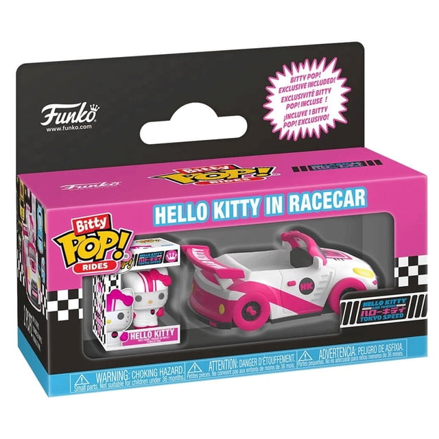 Figura Coleccionable Funko Bitty Pop Rides Sanrio Race car con Hello Kitty 2 Piezas