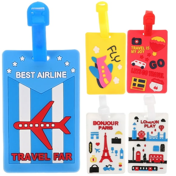5Pcs Travel Luggage Tag Luggage Identify Label Airport Travel Luggage Tag Cute Travel Suitcase Tag