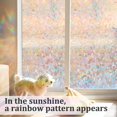 thumbnail image 5 of Stained Glass Rainbow Window Film Privacy: 3D Window Film Non-Stick Static Cling Window Film Decorative (44.5*200cm), 5 of 5