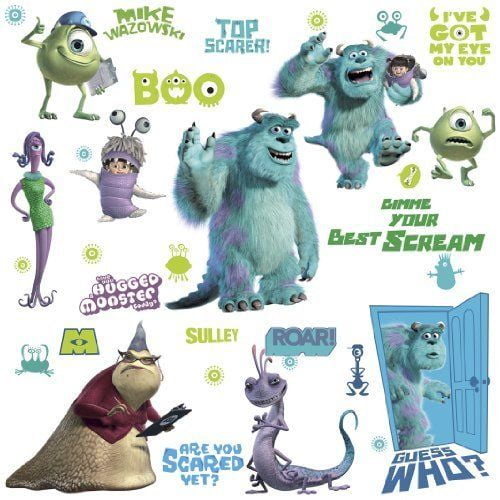 DISNEY MONSTERS INC 31 BiG Wall Decals Mike Sulley Boo Celia Room Decor Stickers