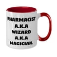 thumbnail image 2 of amangny Inappropriate Pharmacist Gifts, Pharmacist A.K.A Wizard A.K.A, Best Birthday Two Tone 11oz Mug Gifts For Friends From Friends, Joke cup, Gag gift cup, Funny coffee mug, Humorous cup, 2 of 2