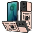 thumbnail image 2 of Innens for Moto G 5G 2024 6.6inch Case with Ring Stand and Slide Camera Lens Cover, Pink, 2 of 15