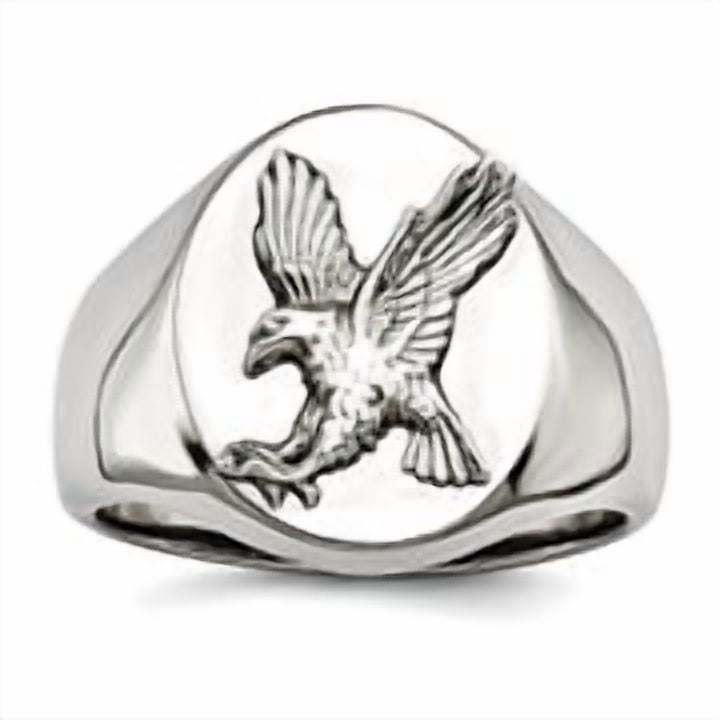 18.86mm Stainless Steel Polished With 925 Sterling Silver Rhodium