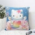 thumbnail image 6 of Hello Kitty Pillow Cover, Square Throw Pillow Cases For Couch Sofa Bed Living Room,Home Decorative, 26"X26", 6 of 9