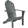thumbnail image 4 of Costway Outdoor Adirondack Chair Accent Chair Solid Wood sturdy Patio Garden Deck Furniture Gray, 4 of 9
