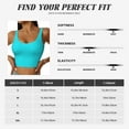 thumbnail image 5 of Goofa Aqua Printed Sports Bras for Women, High Impact Running Bra Workout Crop Tank Tops Longline Sports Bra Push up-Medium, 5 of 9
